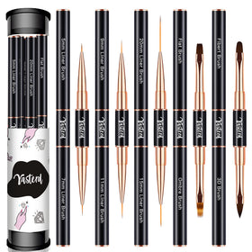 Yasterd Nail Art Brush Set in case view for portable on-the-go creativity