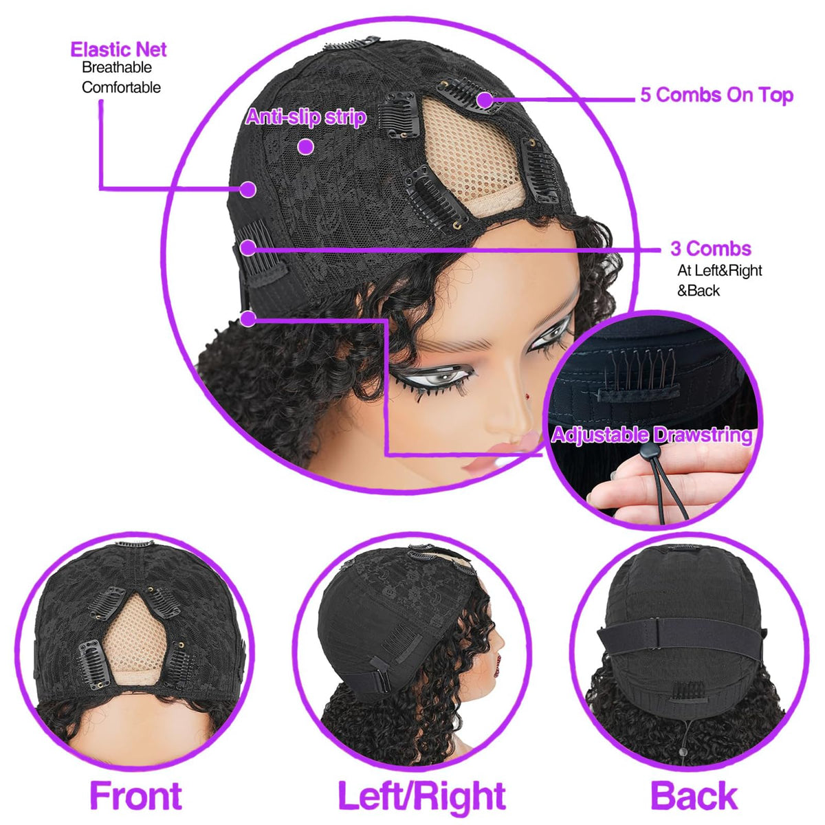 Yavida Burmese curly hair texture close-up showing healthy unprocessed strands