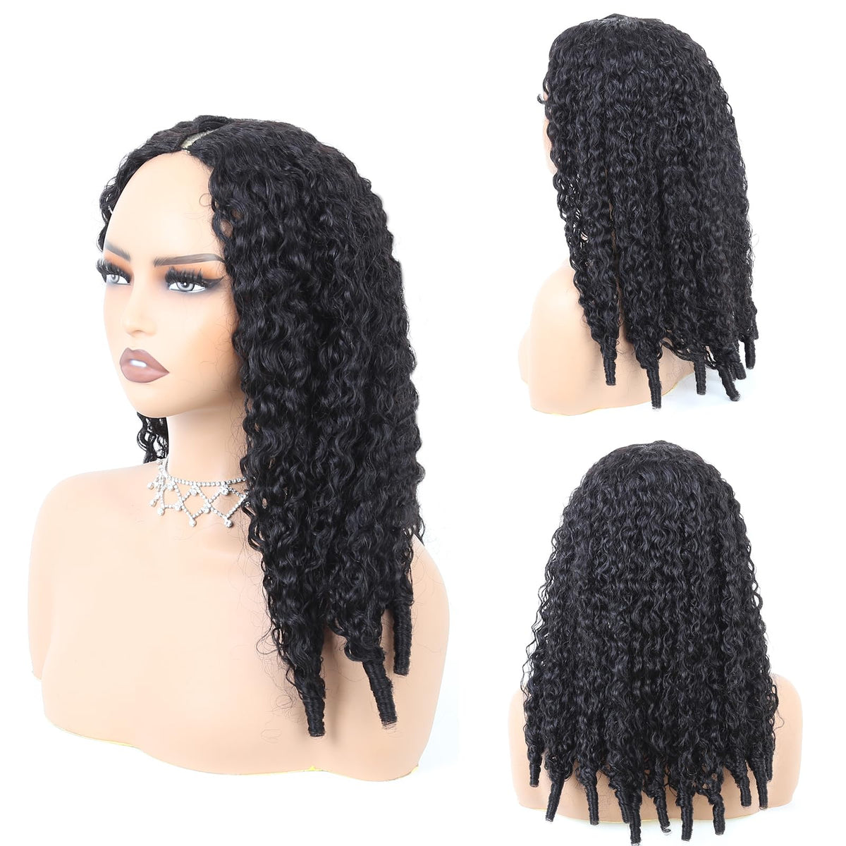 Yavida Burmese curly V-part wig in a daily wear scenario