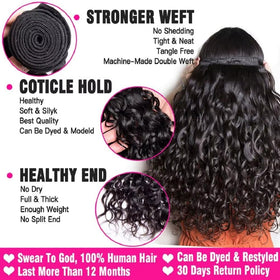 Yavida water wave bundles dye-ready for easy color customization
