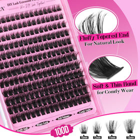 Yawamica 10-16mm cluster lashes for versatile styling options