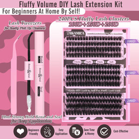 Yawamica D-curl 14-20mm clusters for dramatic curl and length at home