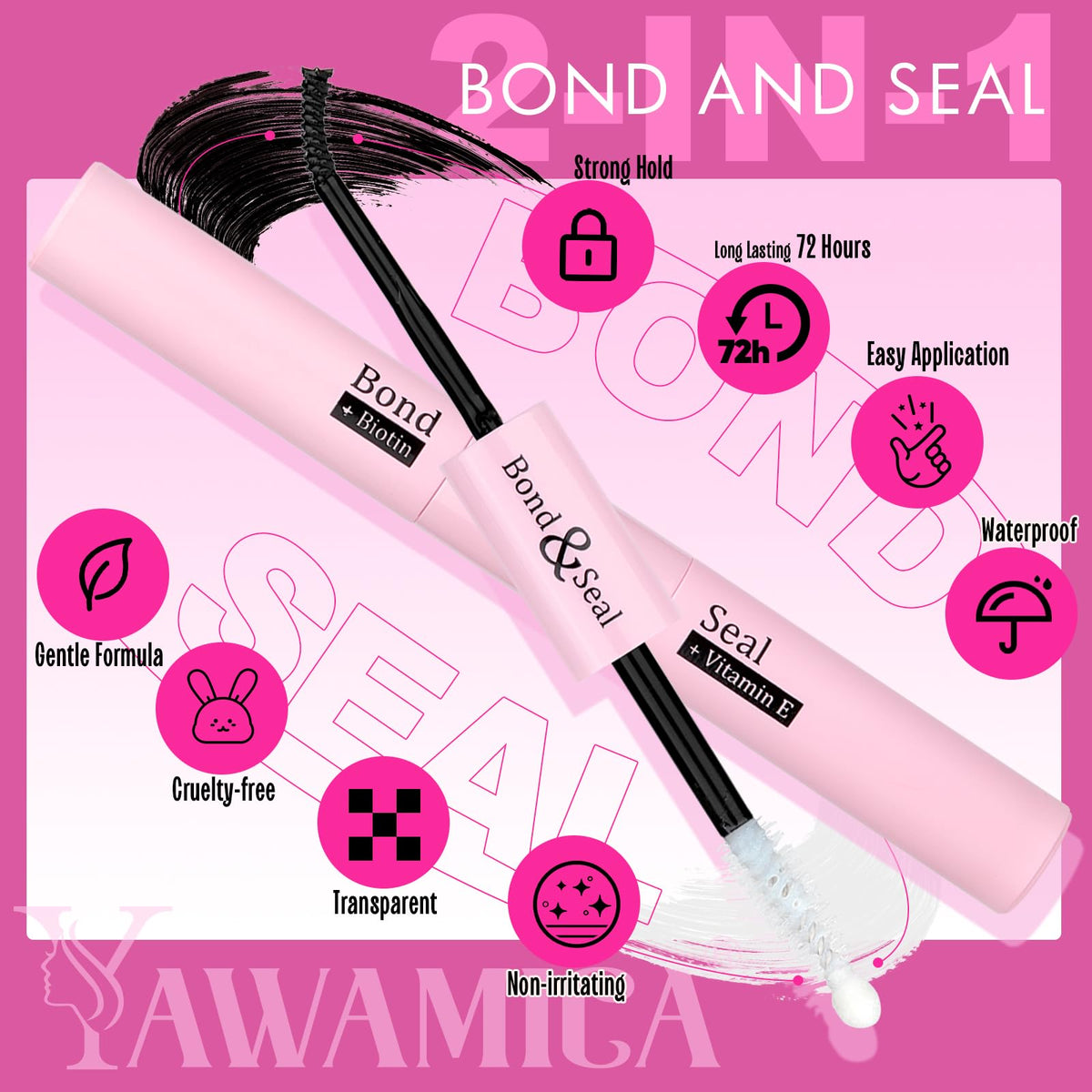 Yawamica D curl wispy cluster lashes for fluffy volume