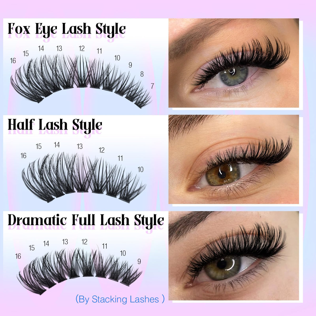 Strong hold lash bond and seal keeps lashes secure and water-resistant.
