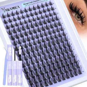 Yawamica manga lash clusters kit box showing full setup for at-home DIY lash options