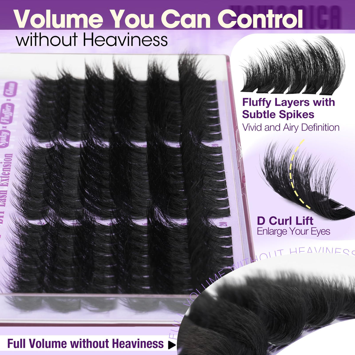 Yawamica mixed-length clusters 12-20mm for customizable lash maps