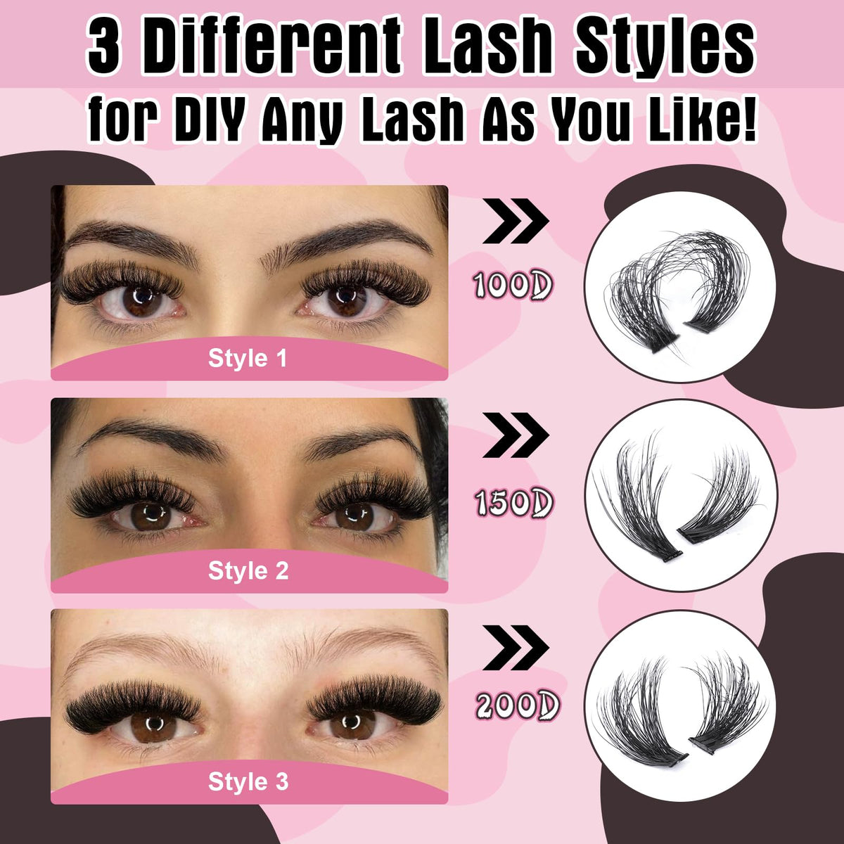 Yawamica soft-thin band faux mink fibers for comfortable wear