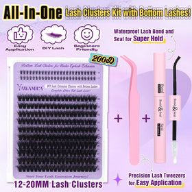 Yawmaica lash bond and seal bottle for strong, long-lasting hold.