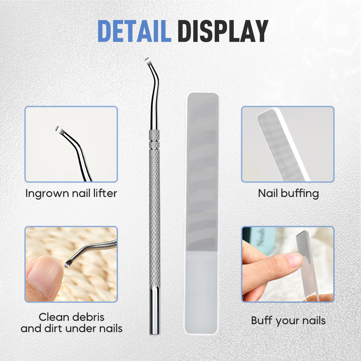 YAWOTA curved blades follow natural nail shape for trimming