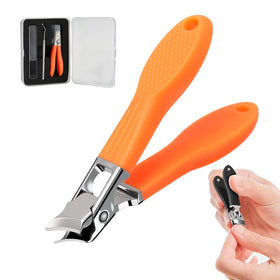 YAWOTA wide-jaw nail clipper with anti-splash design for thick nails
