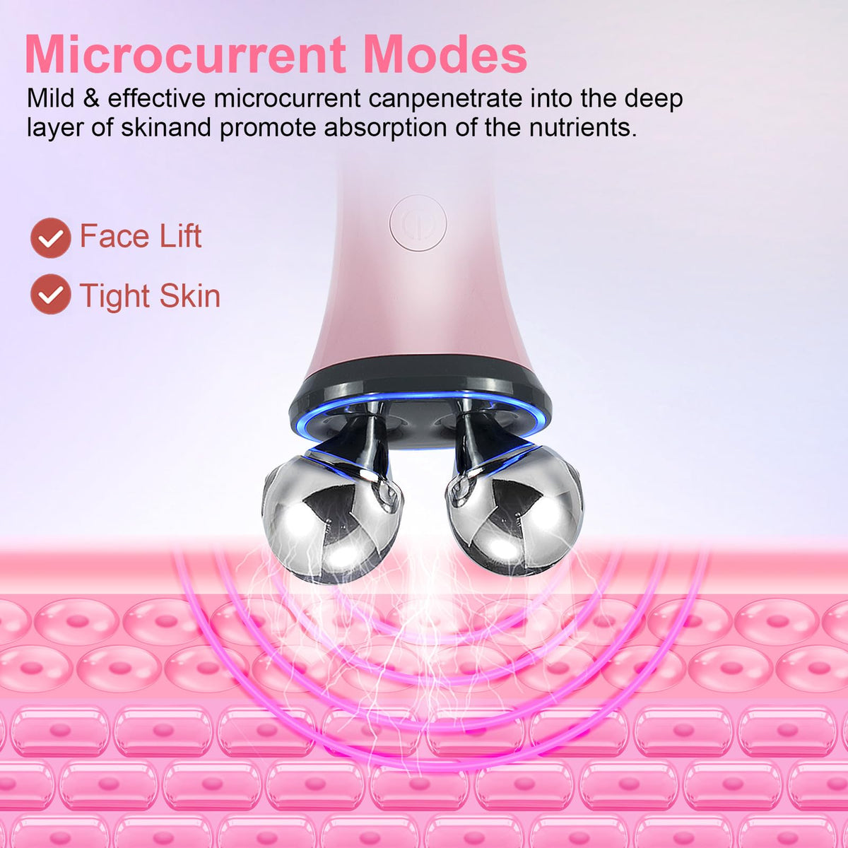 Use on face and neck with moisturizer for even contact.