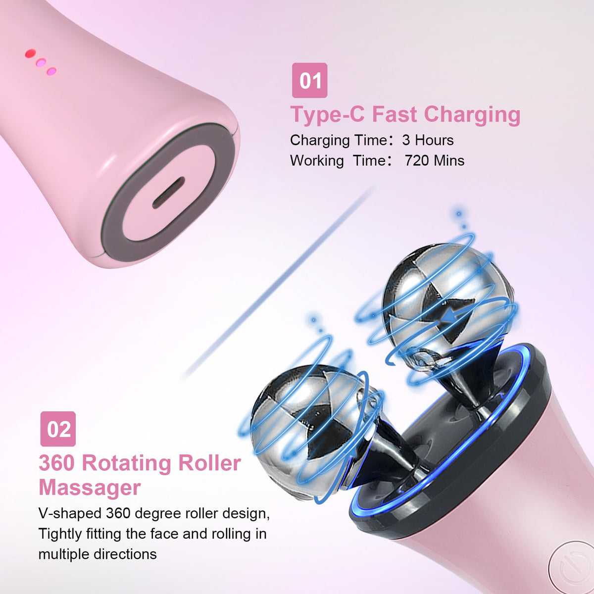 Pink LED aperture lights up during use on the Yawpig device.