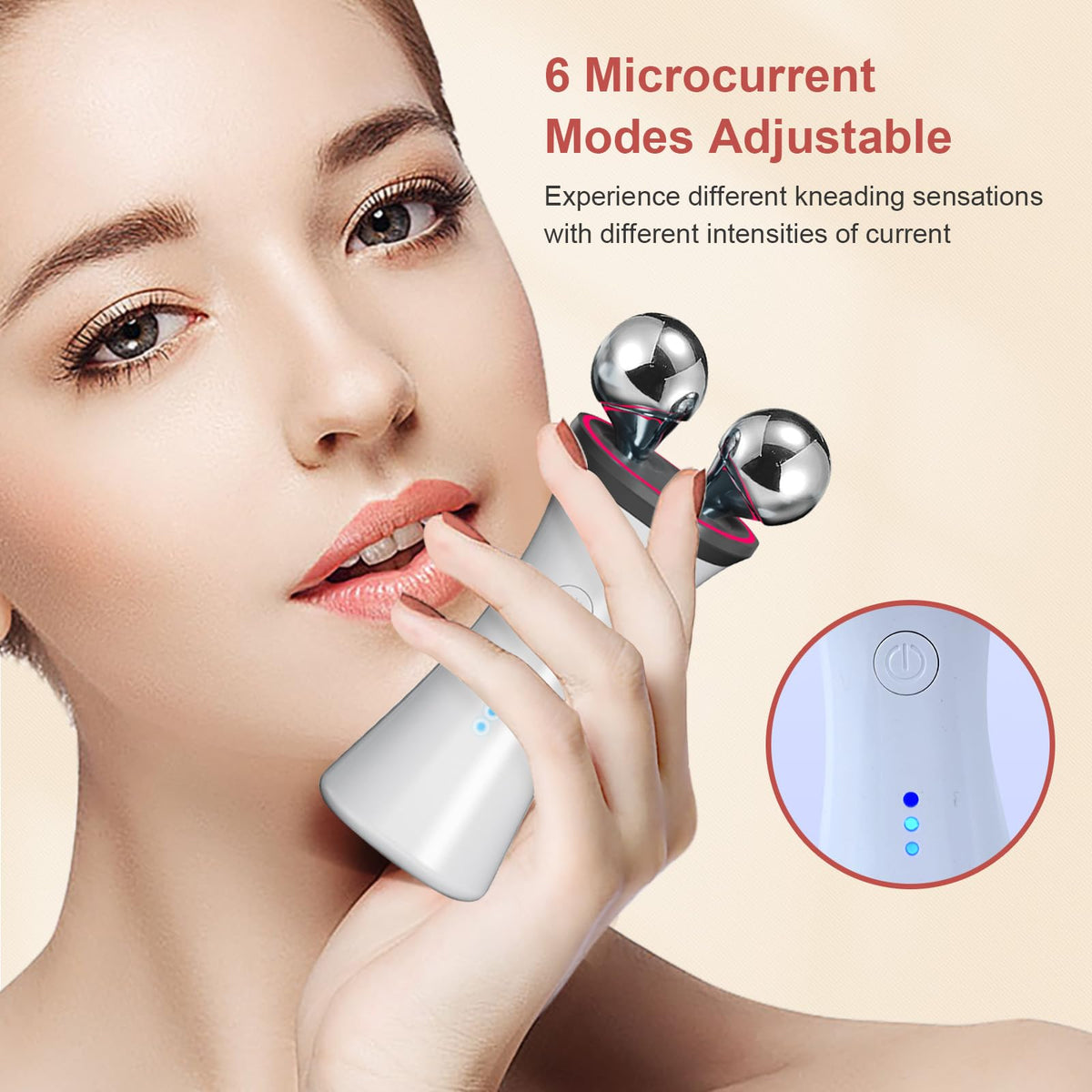 Yawpig microcurrent facial device neck and lower face setup for toning.