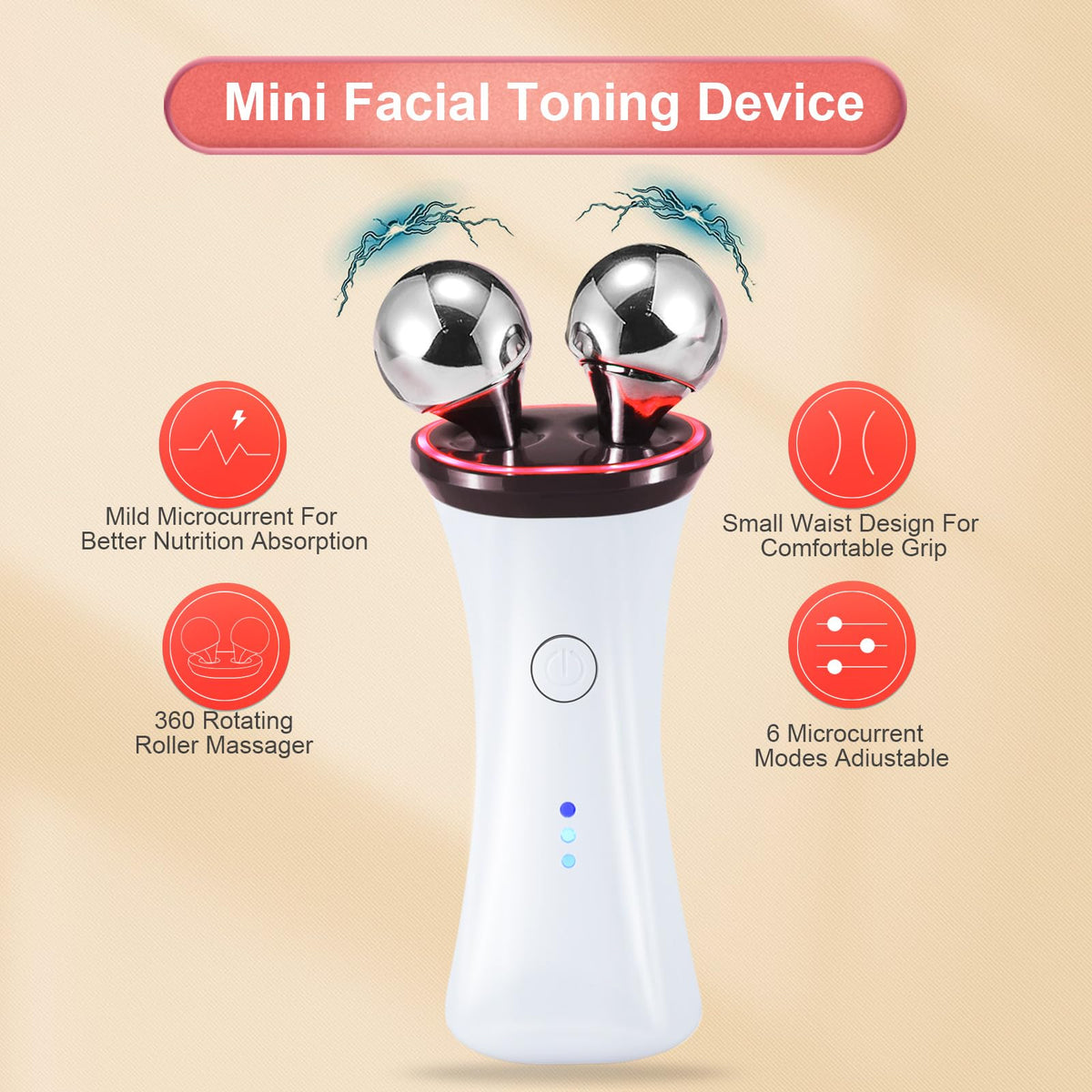 Yawpig microcurrent facial device side view highlighting compact handheld design for home use.