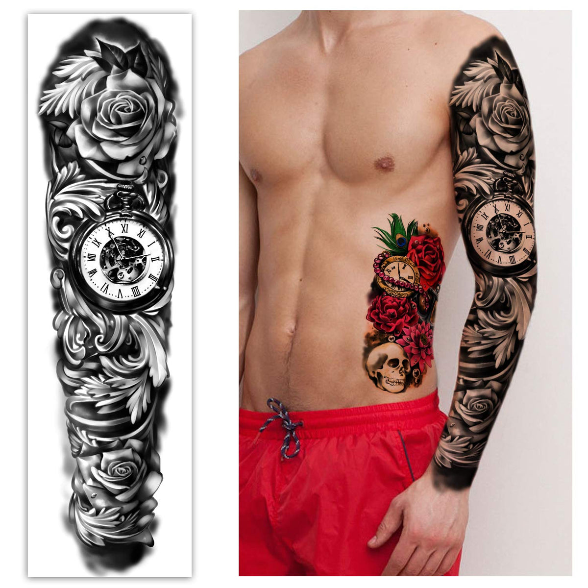 Yazhiji waterproof 16-sheet tattoo collection for active wear.