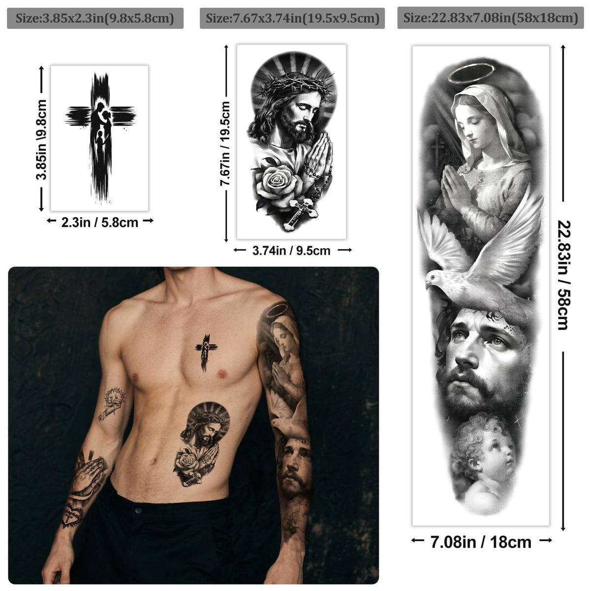 Cross design from Yazhiji tattoos for bold forearm art