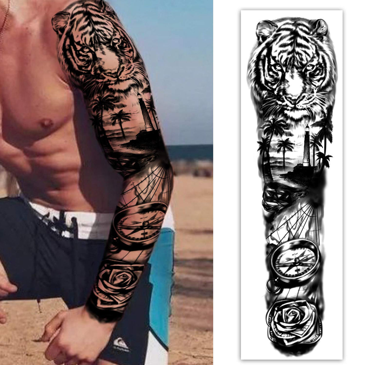 Yazhiji half-arm sheet tattoo set for versatile style options.
