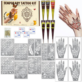 Yazhiji henna tattoos kit contents for at-home body art sessions
