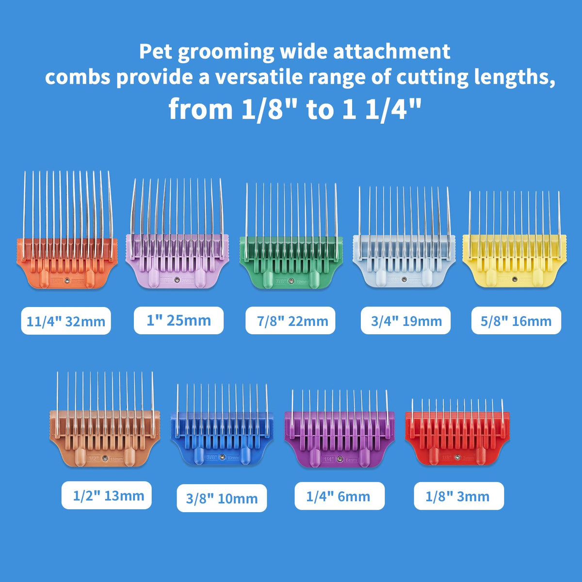 YAZIYIR 13mm guard offers adjustable lengths from 1/8 in to 1 1/4 in.