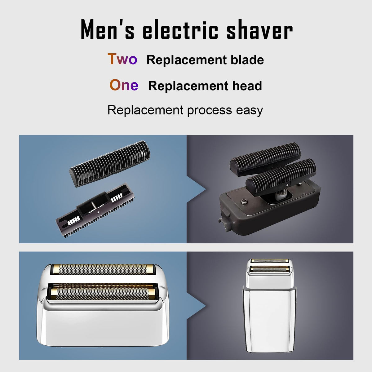 YAZIYIR easy-install foil set 2pack for quick shaver refresh