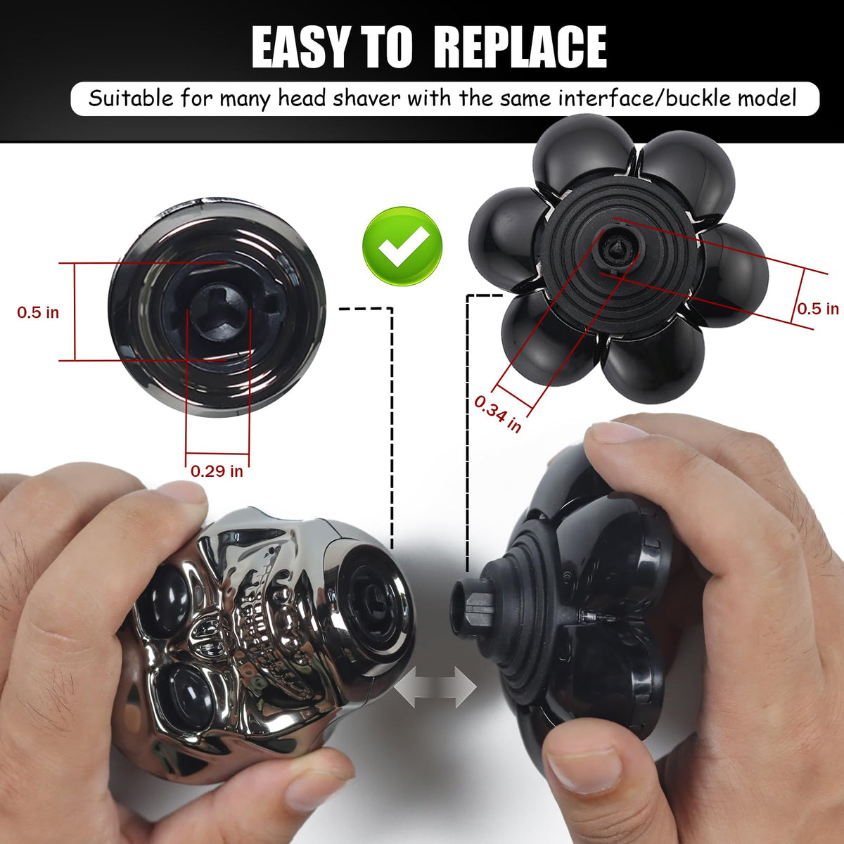 YAZIYIR replacement heads restore efficiency for a smoother shave.