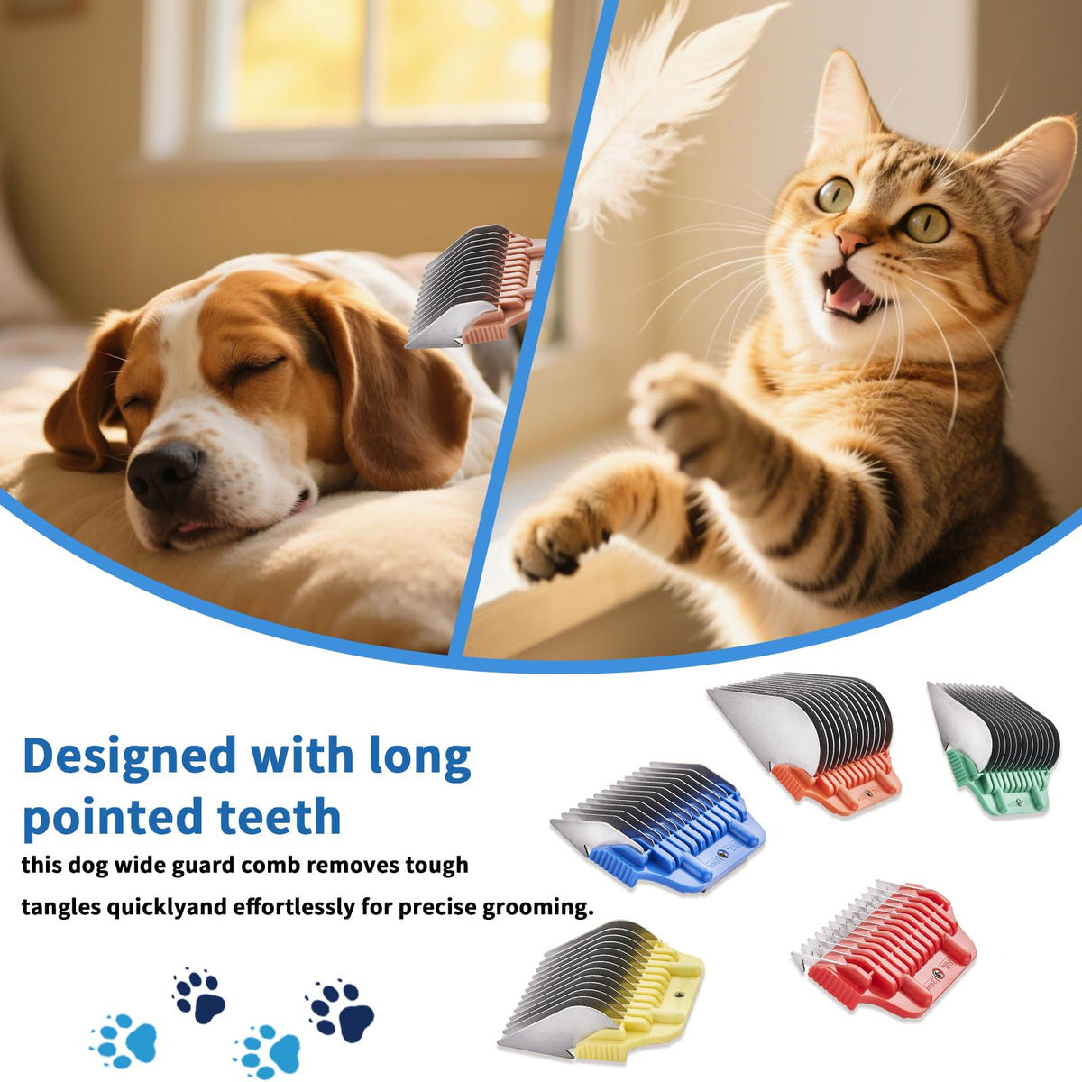 YAZIYIR guard provides durable, snap-on attachment for easy grooming.