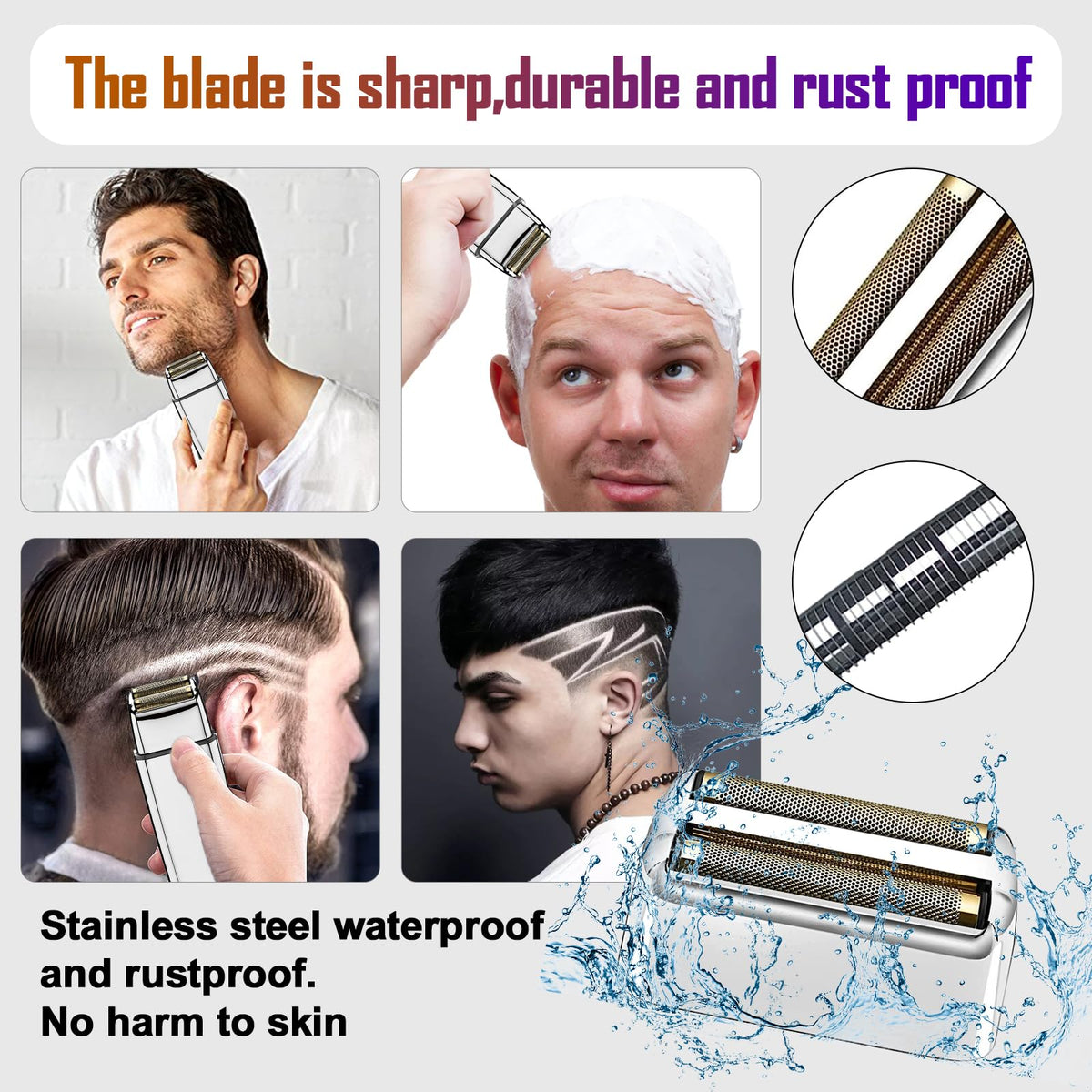 YAZIYIR skin-friendly foil head 2pack for comfortable, irritation-free use