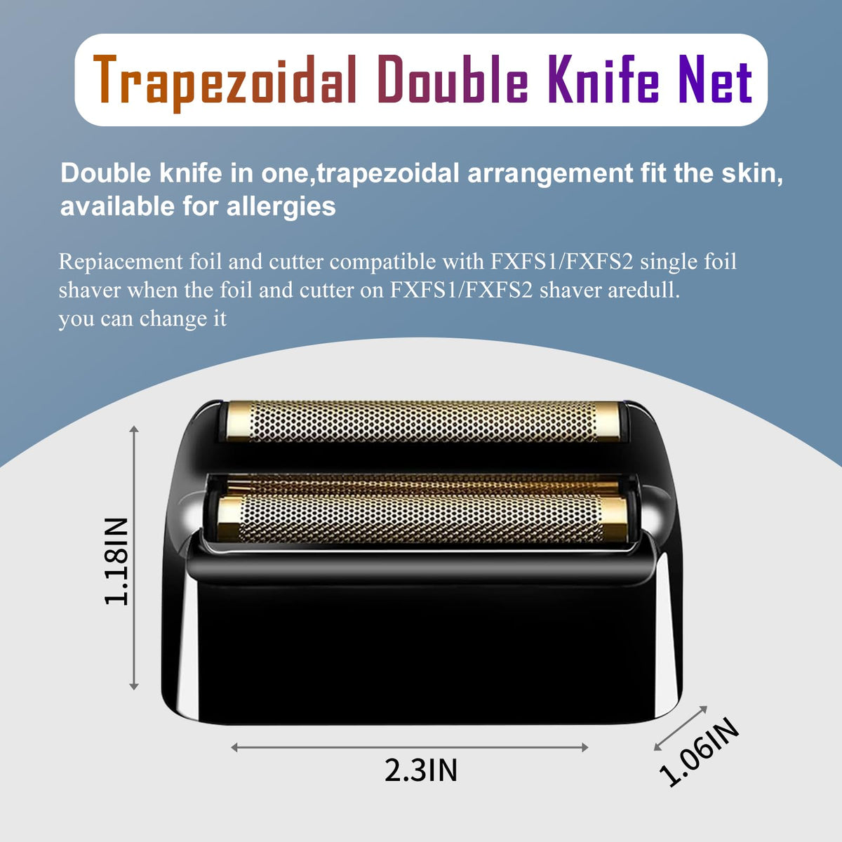 YAZIYIR BaBylissPRO foil close-up showing skin-friendly stainless mesh design.