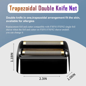 YAZIYIR BaBylissPRO foil close-up showing skin-friendly stainless mesh design.