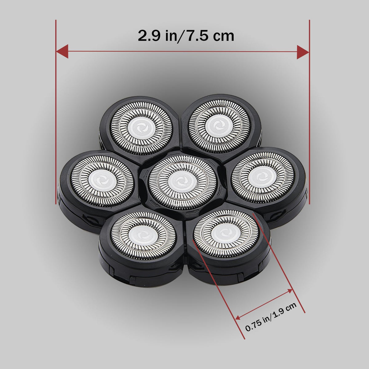 YAZIYIR two-pack replacement heads fit many shaver brands.