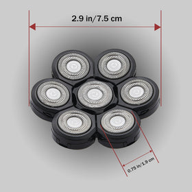 YAZIYIR two-pack replacement heads fit many shaver brands.