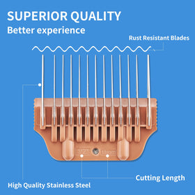 YAZIYIR 13mm guard with snap-on attachment for quick grooming setup.