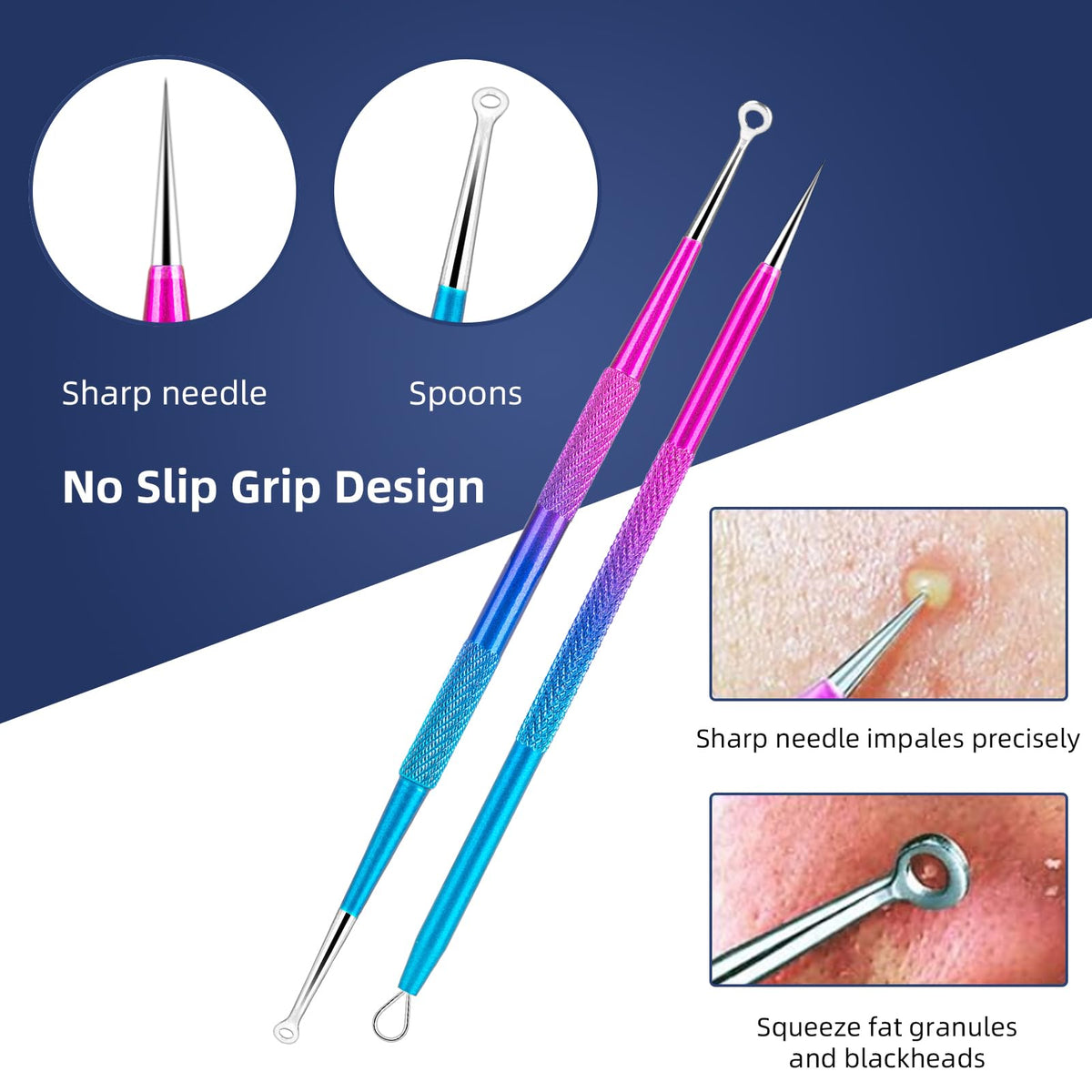 Ybaoo stainless steel blackhead extractors provide durable, rust-free performance for regular skincare routines.