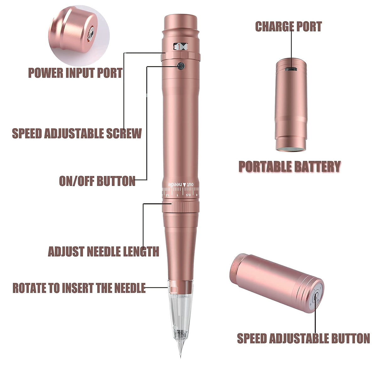 Ybeauty 15-cartridge needles set for brows, eyeliner, and lips