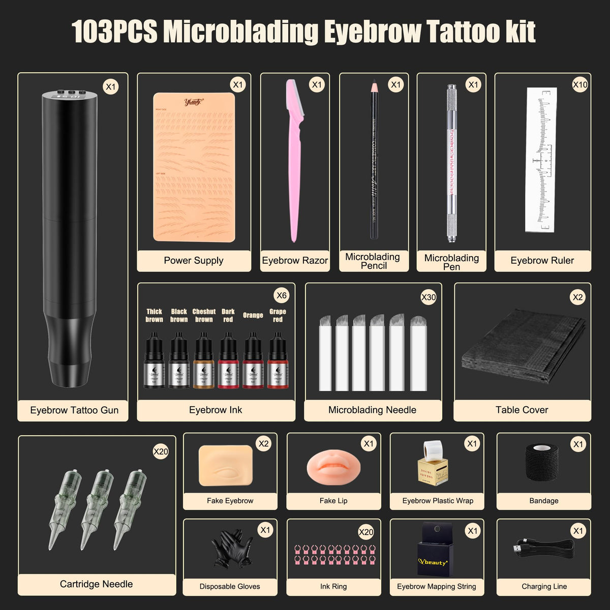Ybeauty eyebrow cling film to protect work area during tattooing.