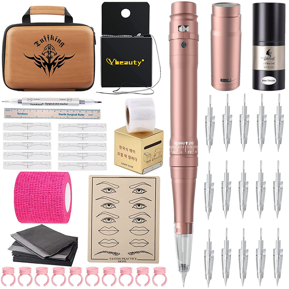 Ybeauty permanent eyebrow tattoo kit front view for precise at-home brow work