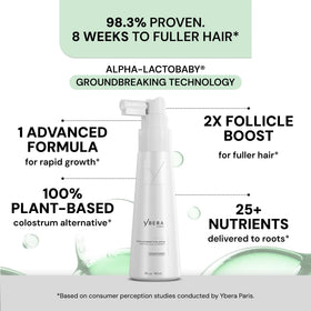 YBERA PARIS VELLO Serum label detail reveals biomimetic tech.