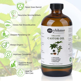 YBHMO hair and lashes conditioning with castor oil application