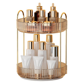 YCIA&DONE 360-degree rotating organizer front view for easy cosmetics access