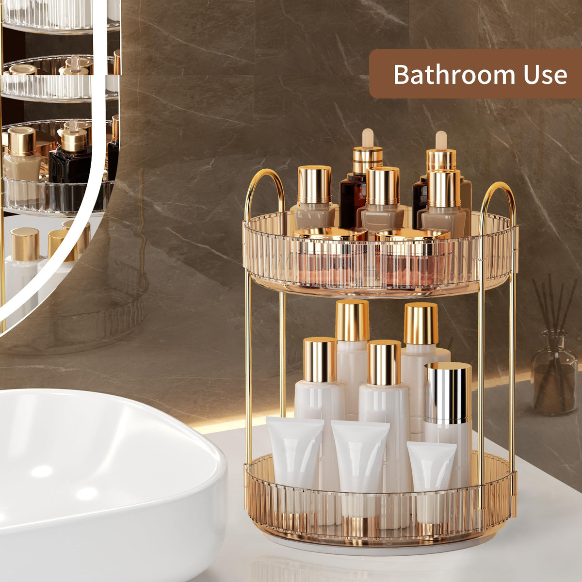 YCIA&DONE vanity and bathroom storage solution fits small spaces