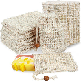 Ycolama 50 mesh soap bags closeup shows exfoliating texture for bathing.