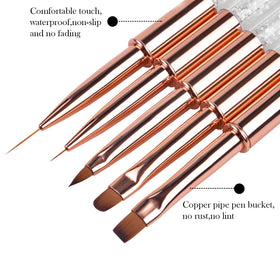 Closeup of bristles on Ycyan nail art liner brush