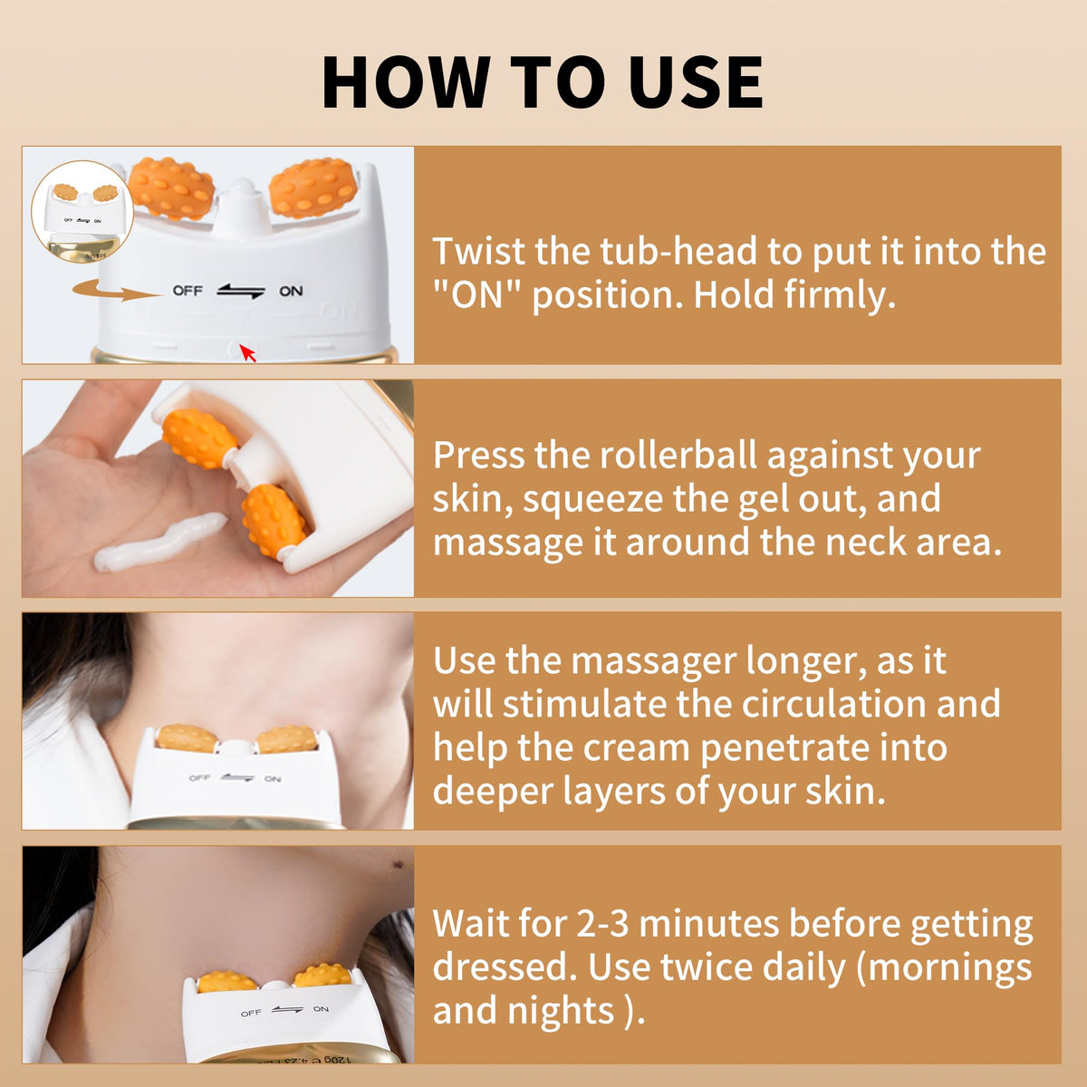 Ycz AH-8 product support daily neck care routine for smoother skin.