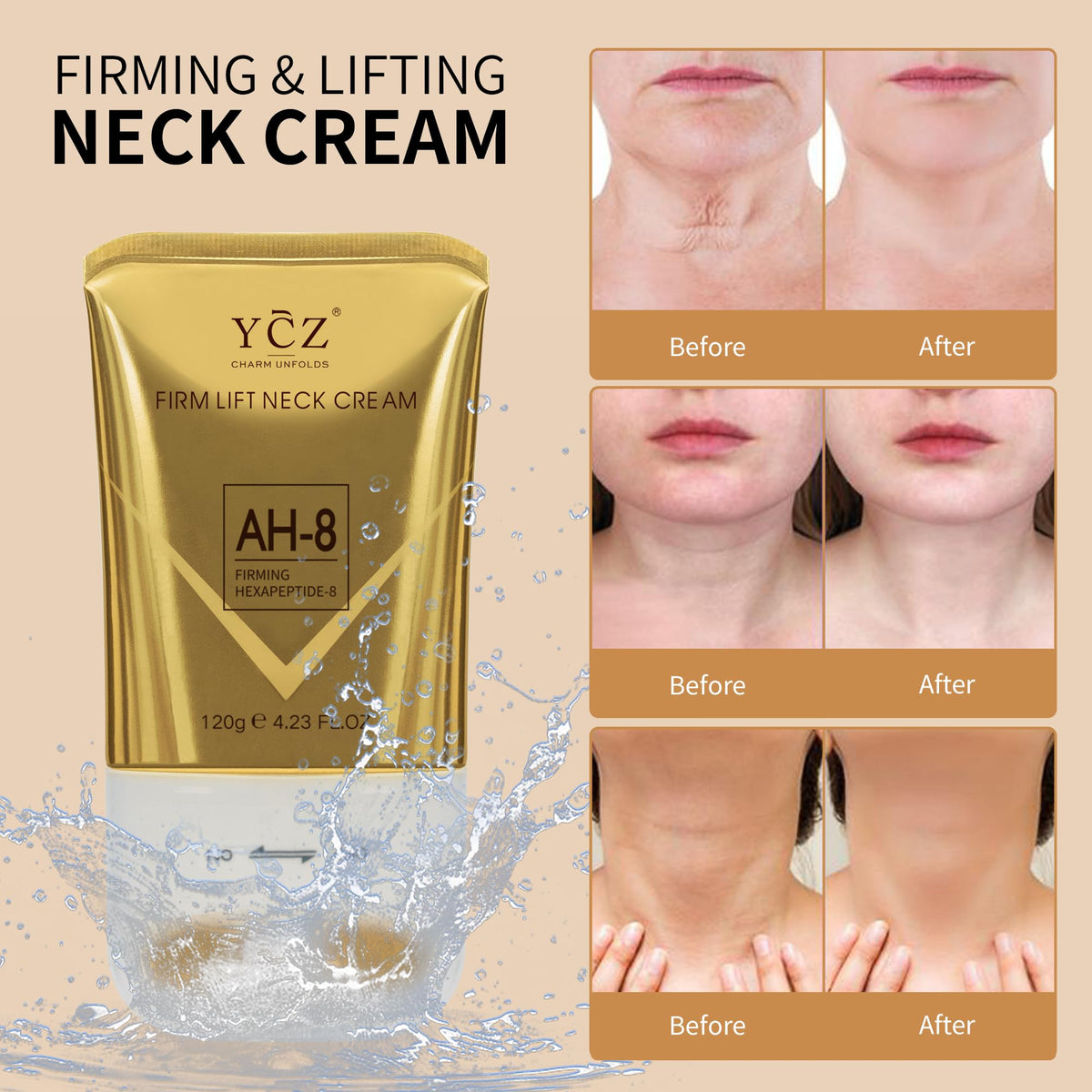 Ycz AH-8 neck roller application on the neck for simple routine.