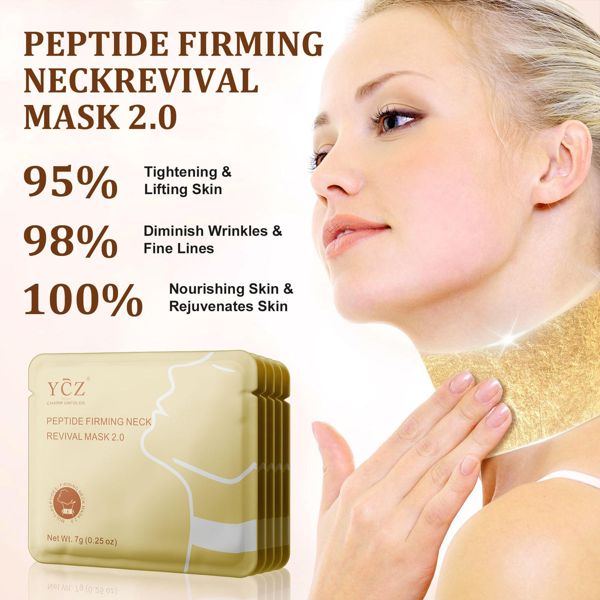 Ycz patches being placed on neck during routine