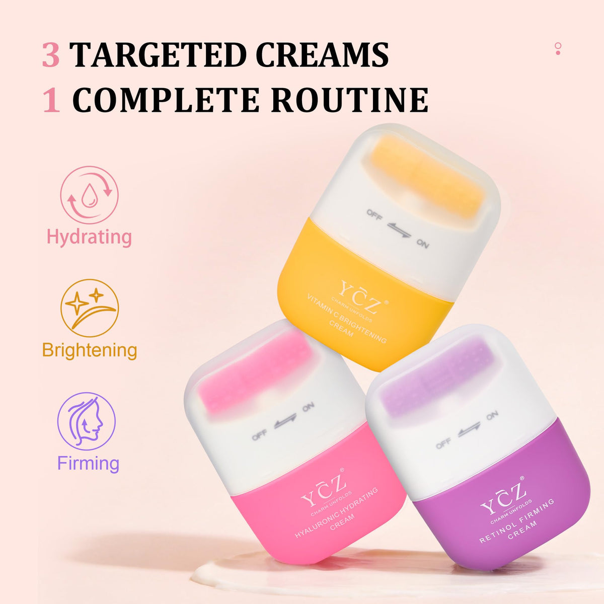 Ycz daily neck care routine Image conveys simple skincare steps