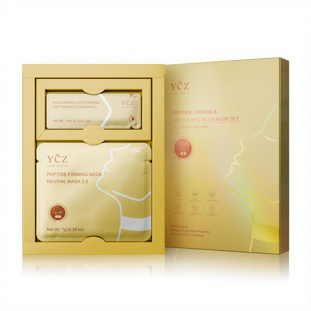 Ycz firming neck mask close-up highlighting deep hydration