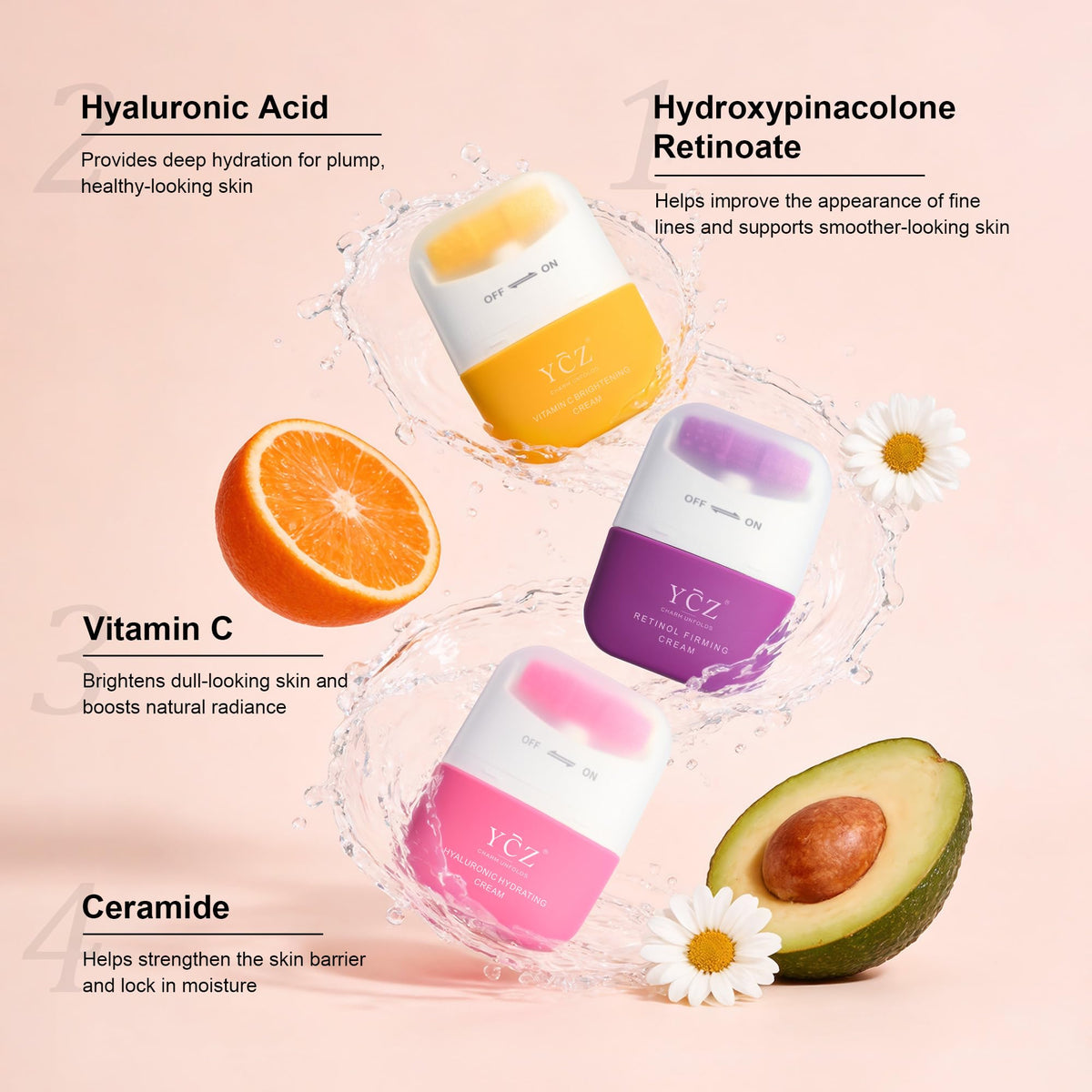 Ycz neck face moisturizer tube packaging highlights daily hydration for sensitive skin