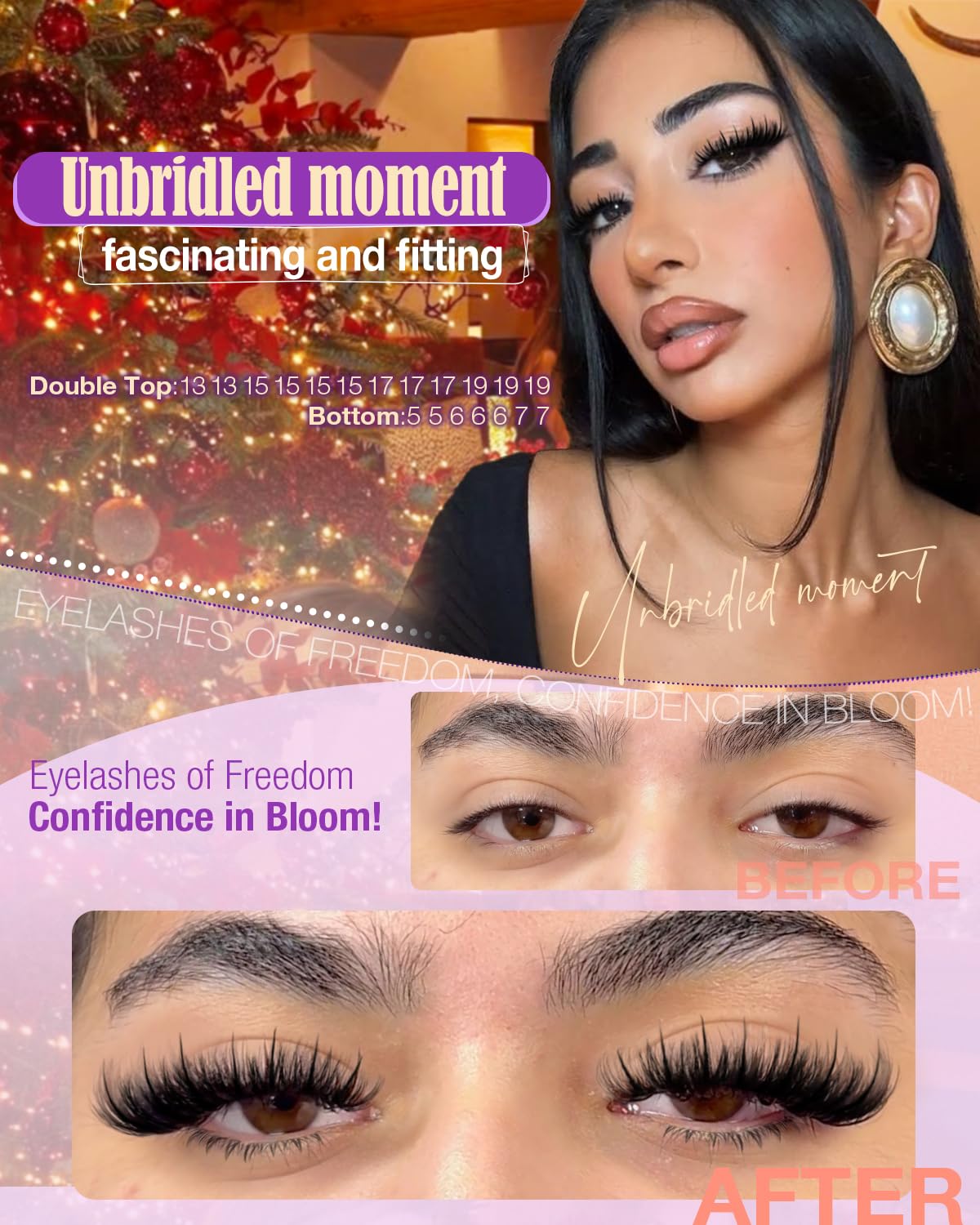 Fairy spiky individuals lashes 5-19mm for customizable texture.