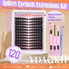 YDAGKH Fox Eye Lift Clusters: elongate outer corners for a feline, dramatic silhouette.